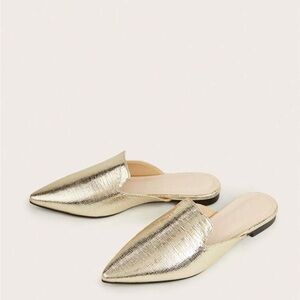 Gold Women's Mules slide.